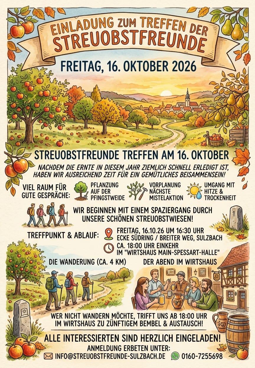 Treffen der Streuobstfreunde am 16. Oktober